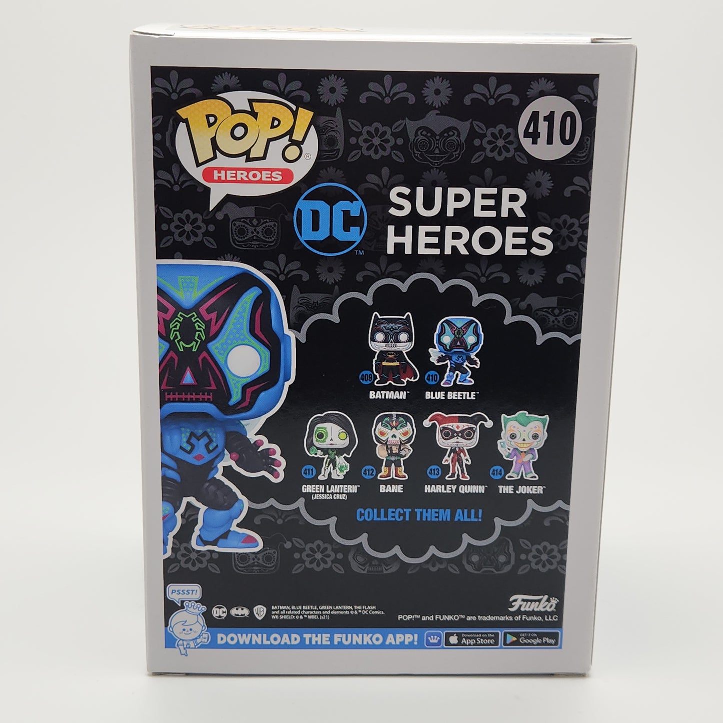 Funko Pop! DC Super Heroes- Blue Beetle (Dia De Los Muertos)