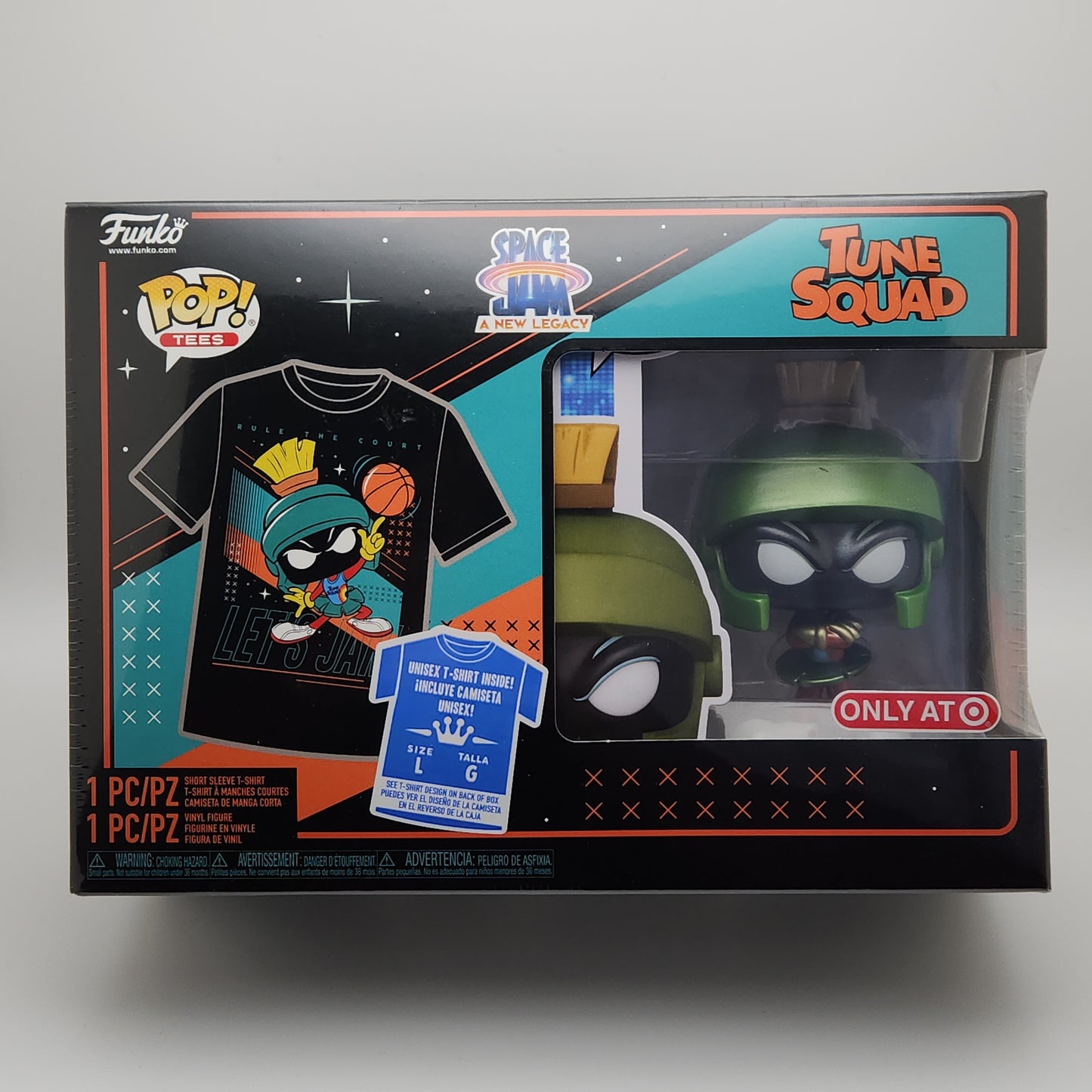 Funko Pop! & Tees- Marvin the Martian (Metallic) Large