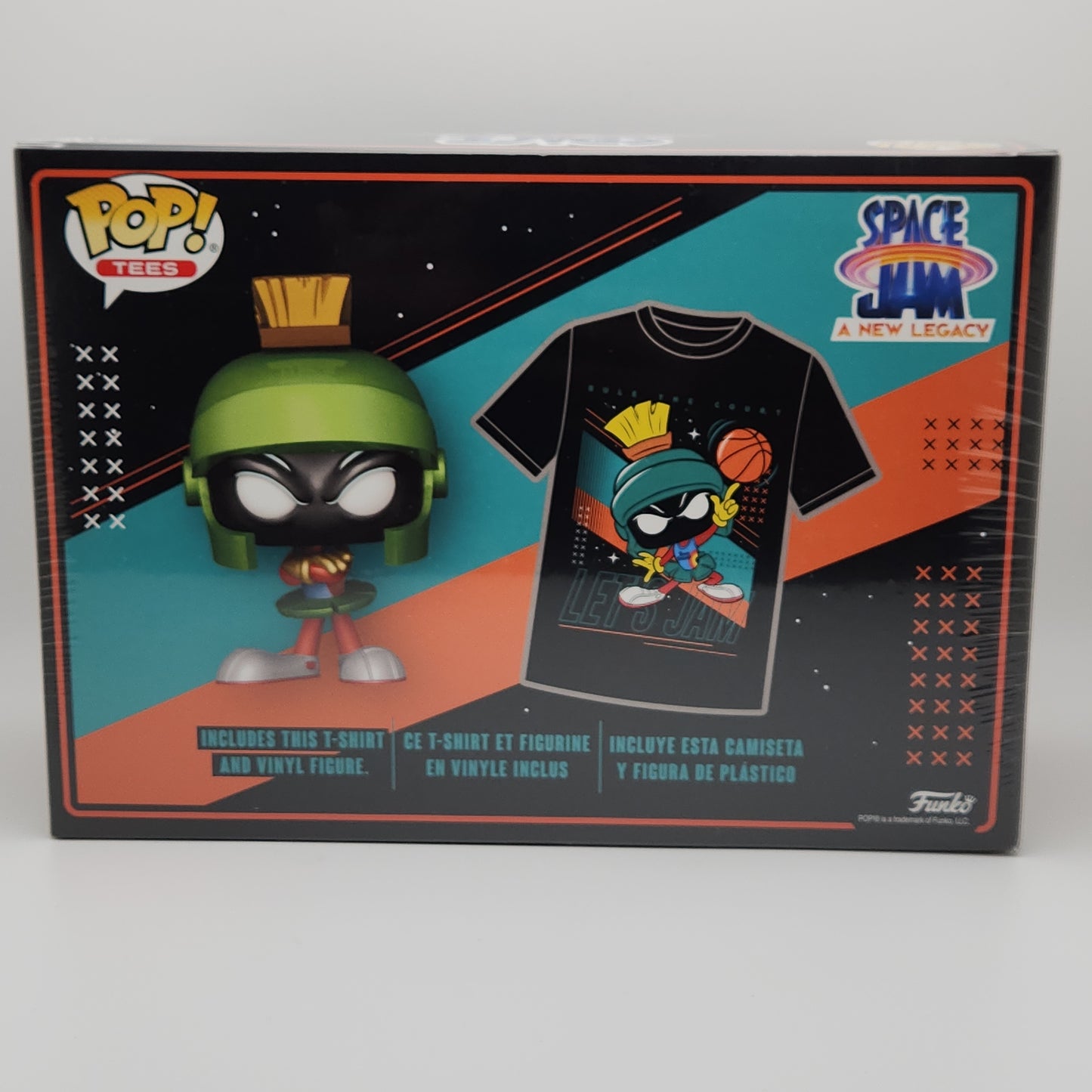 Funko Pop! & Tees- Marvin the Martian (Metallic) Large