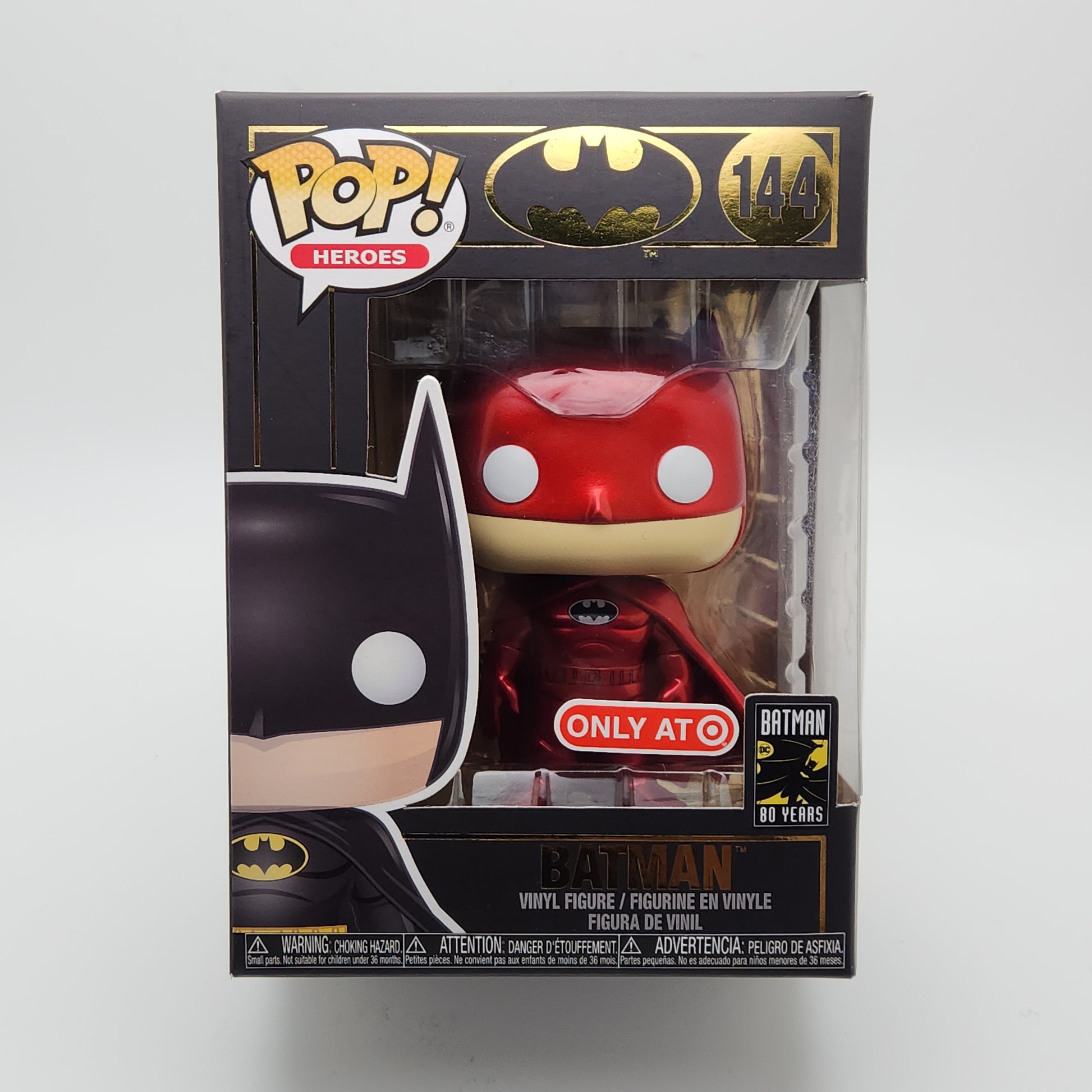 Funko Pop! Heroes- Batman: Batman (REDcard Exclusive)Metallic – Ten2SixToys