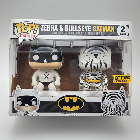 Funko Pop! Heroes- Batman: Zebra Batman & Bullseye Batman (2pk)