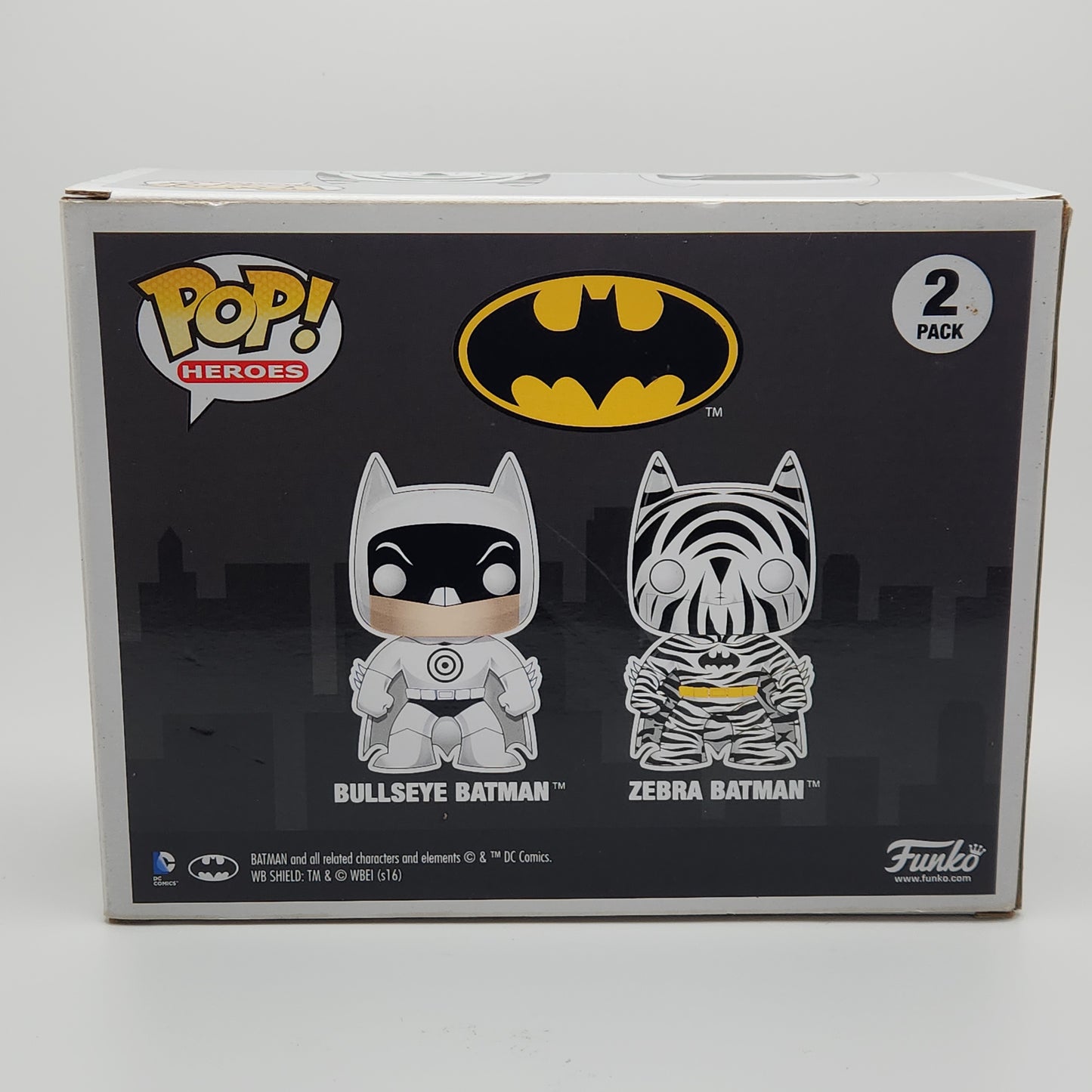 Funko Pop! Heroes- Batman: Zebra Batman & Bullseye Batman (2pk)