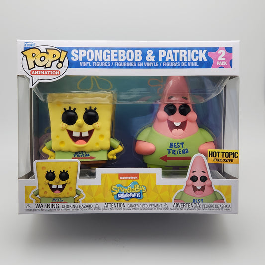 Funko Pop! Animation- Nickelodeon: Spongebob Squarepants- Spongebob & Patrick (2pk) (Best Friend Shirts)