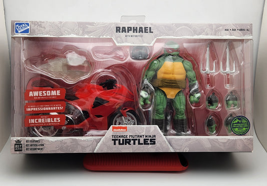 Teenage Mutant Ninja Turtles- Raphael with Motorcycle (BST AXN)