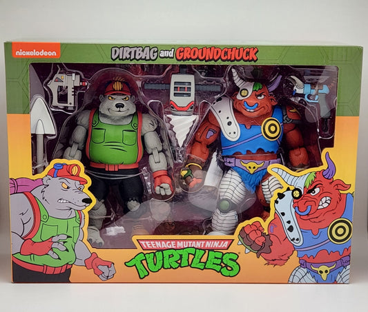 Teenage Mutant Ninja Turtles- Dirtbag and Groundchuck 2pk (Cartoon) NECA