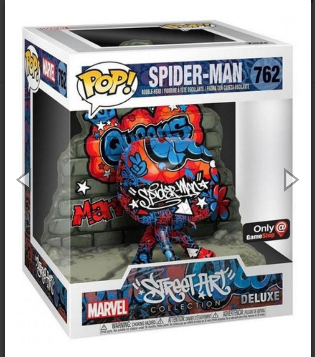 Funko Pop! Marvel- Deluxe Street Art: Spider-Man