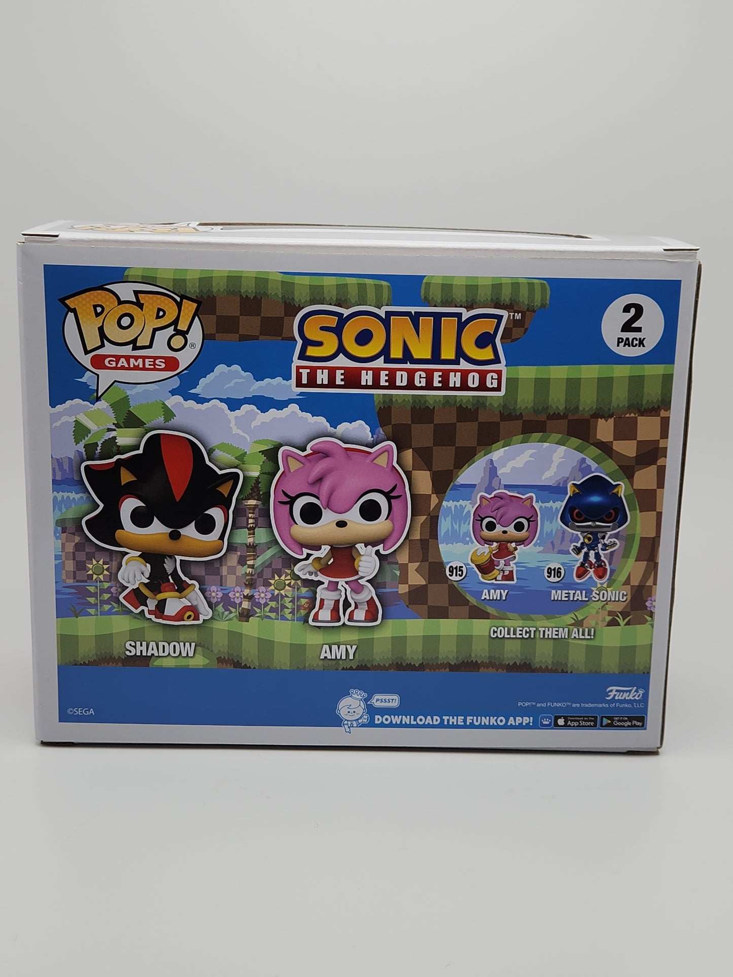 Funko Pop! Games- Sonic the Hedgehog: Shadow & Amy (Flocked) 2pk