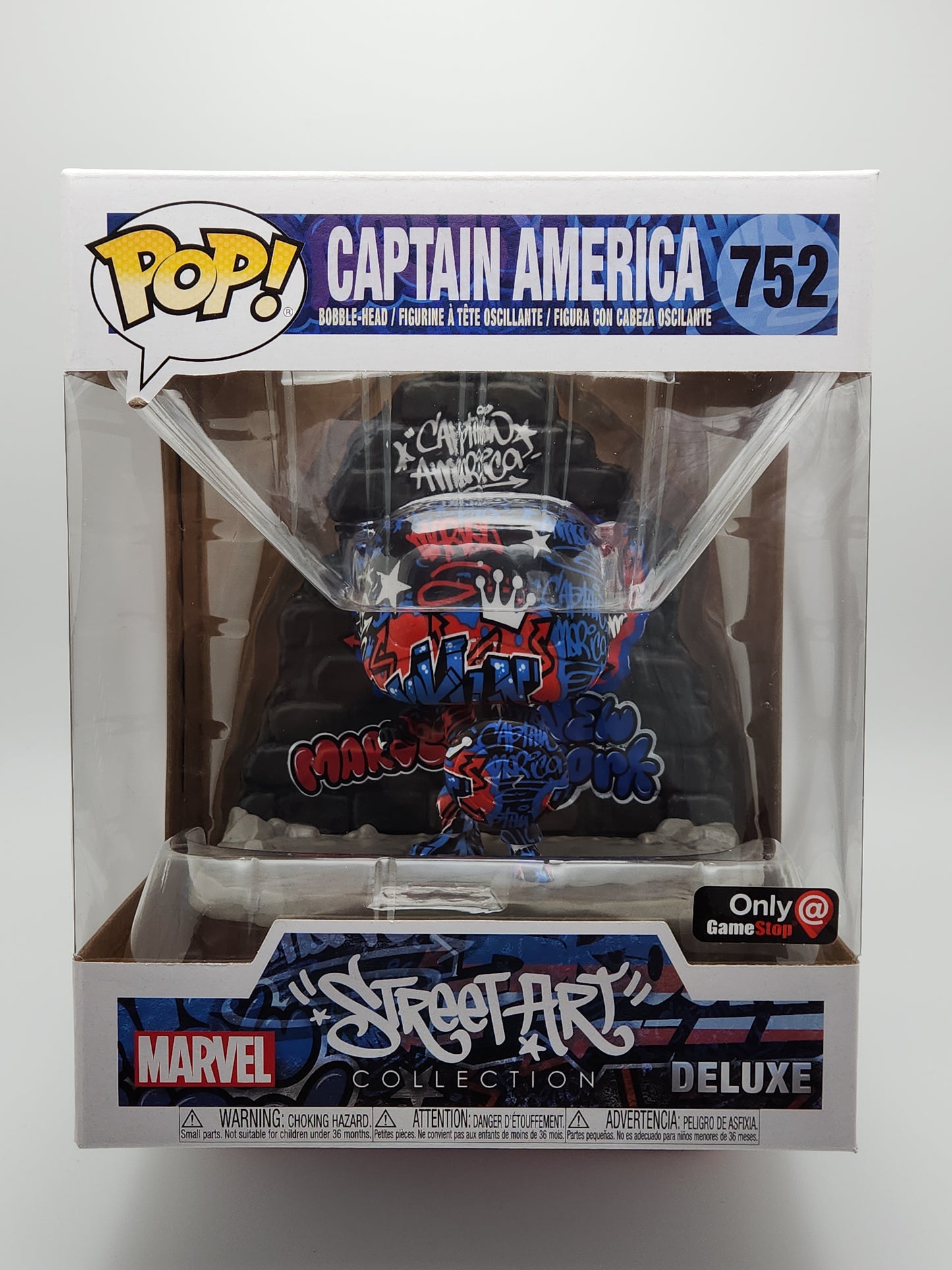 Funko Pop! Marvel- Deluxe Street Art: Captain America