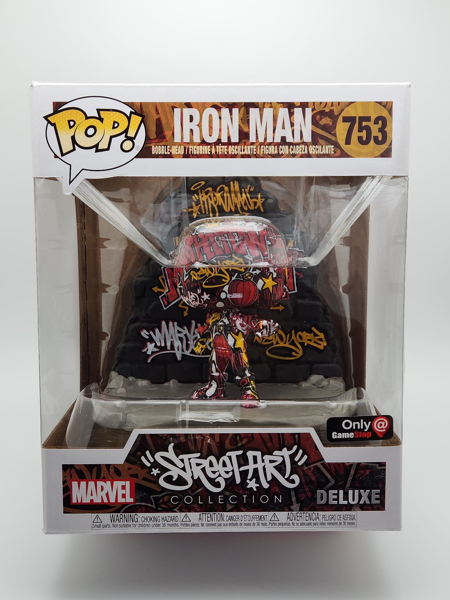 Funko Pop! Marvel- Deluxe Street Art: Iron Man